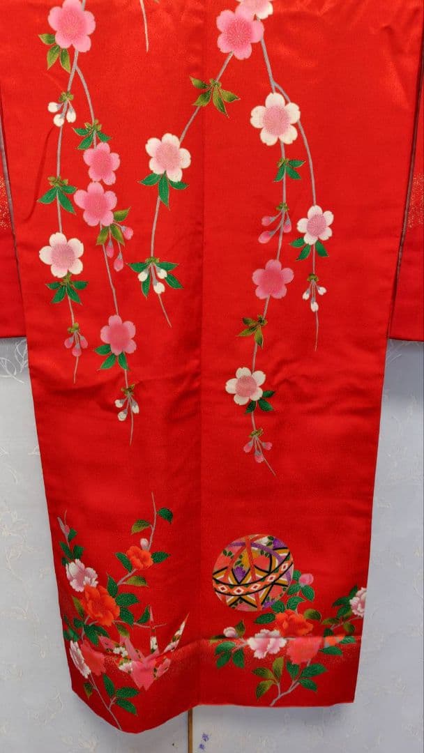 RK550子供着物7歳前後用着丈132センチ裄丈57センチ正絹綺麗美品