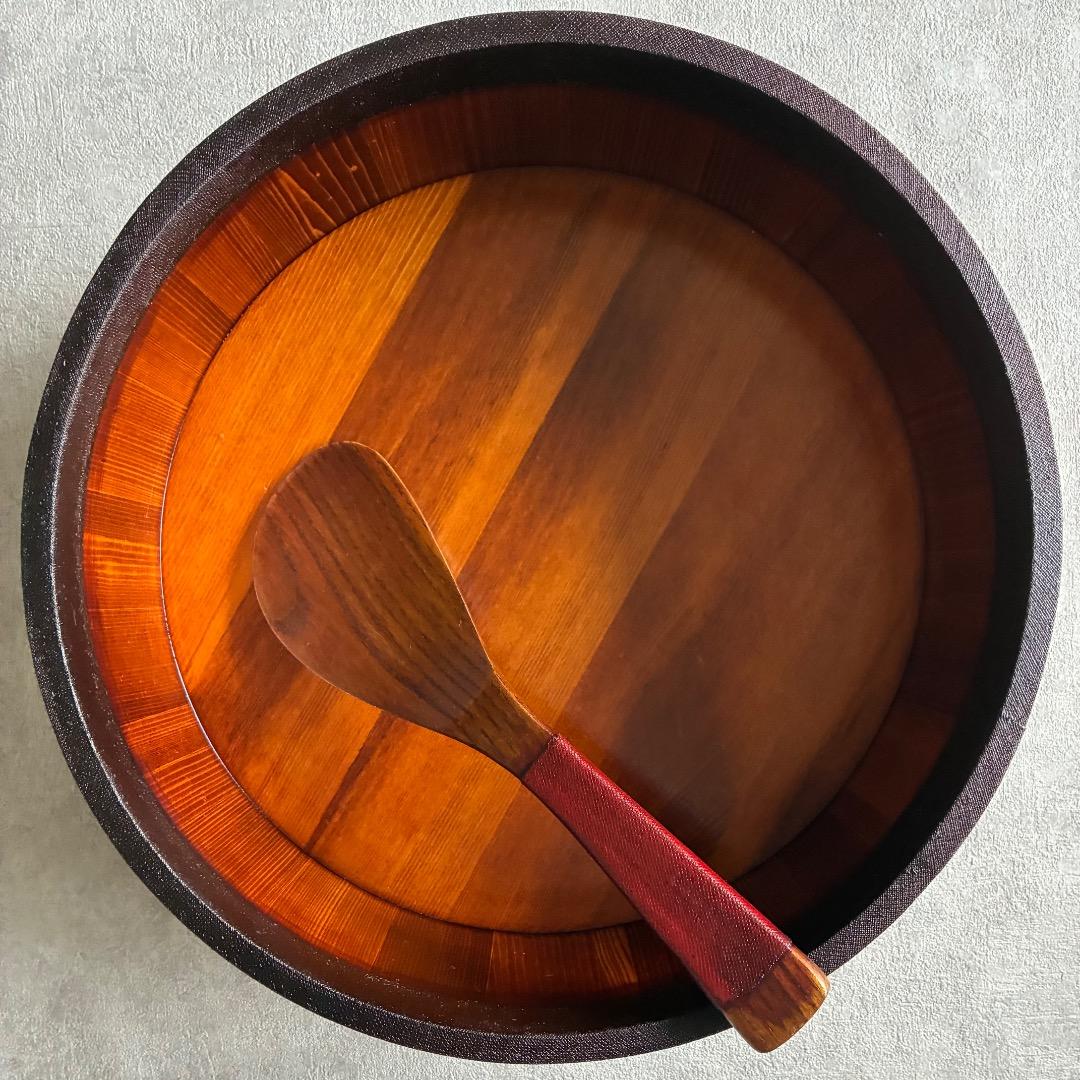 平桶溜塗 山中塗漆器 飯台 寿司桶 &しゃもじ