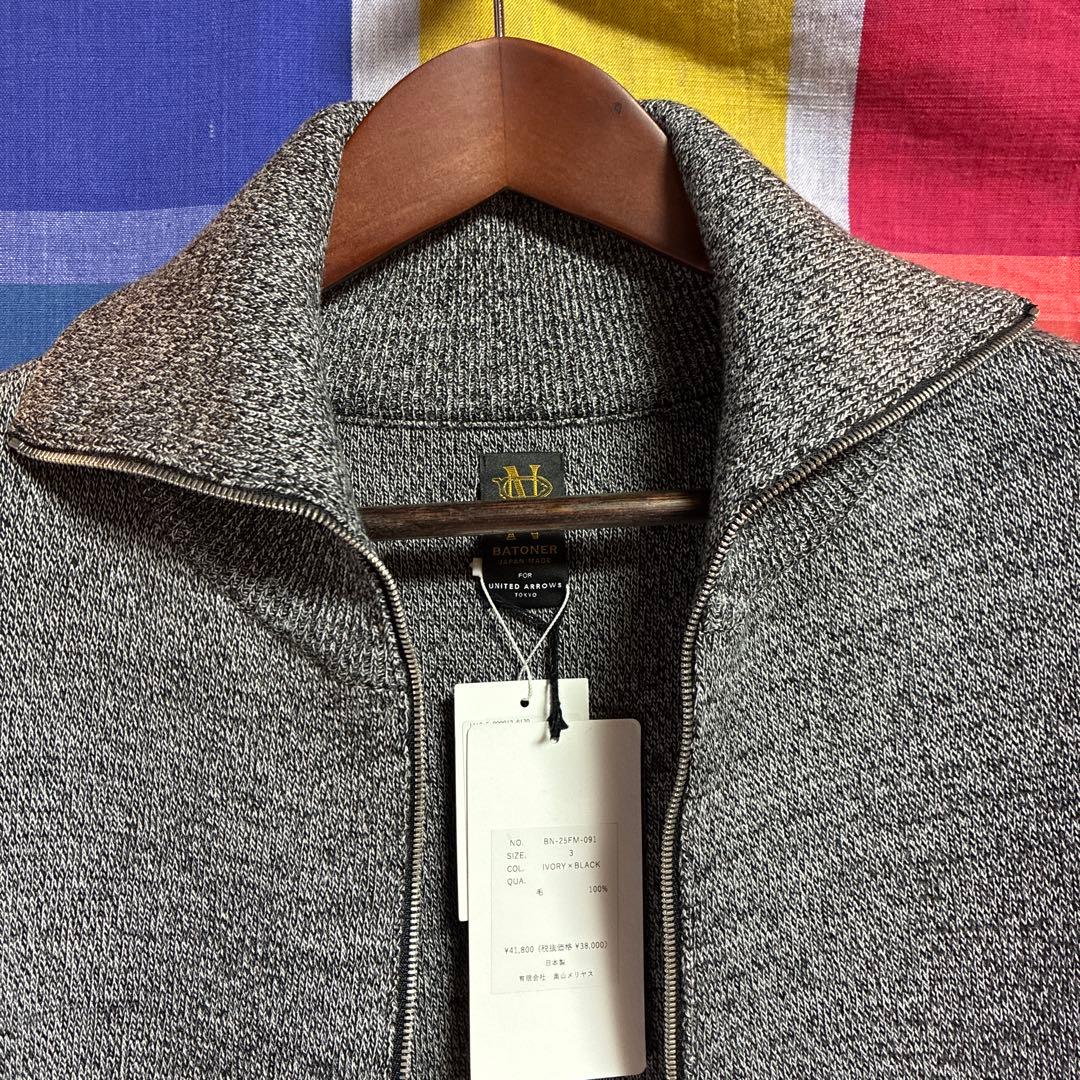 <BATONER×U,A別注>ダブルフェイスドライバーズニット　3