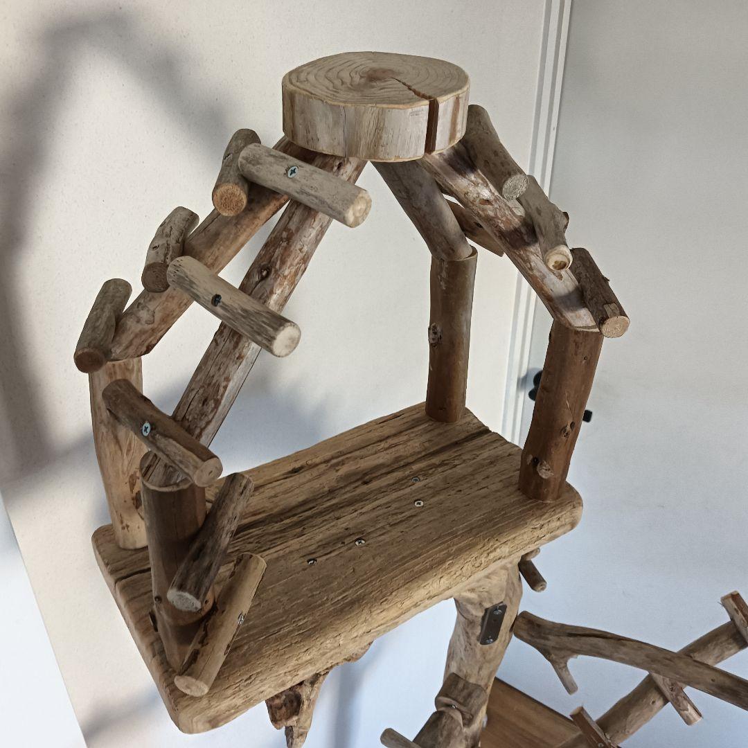 tarusiru バードアスレチックジム大型 天然木 自然木 流木 インコ