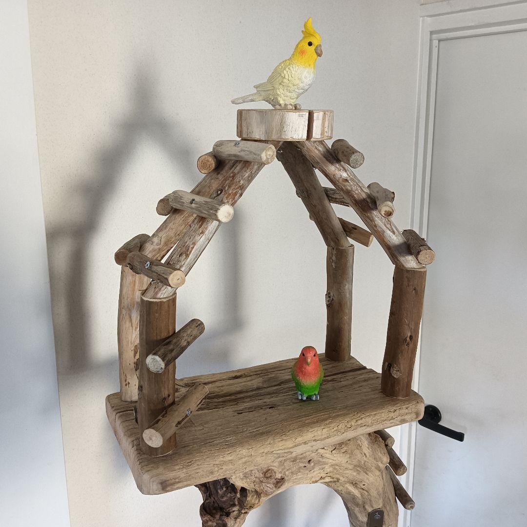 tarusiru バードアスレチックジム大型 天然木 自然木 流木 インコ