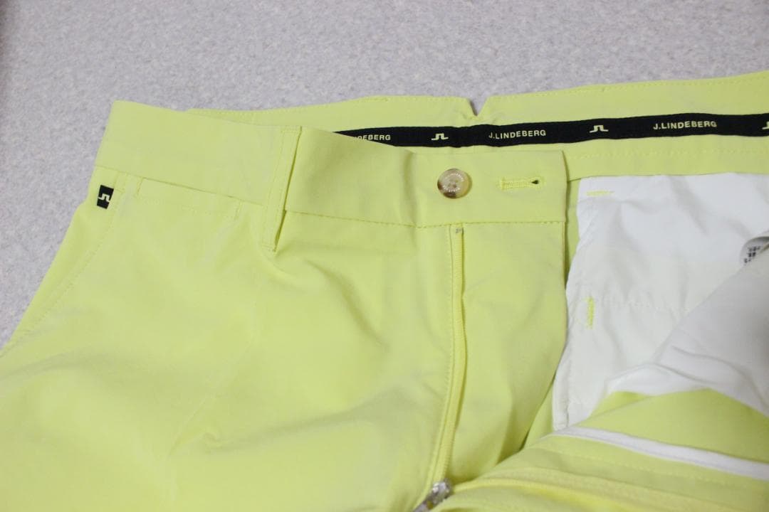 未使用品❗️J.LINDEBERG ストレッチ パンツ◆32インチ◆イエロー◆