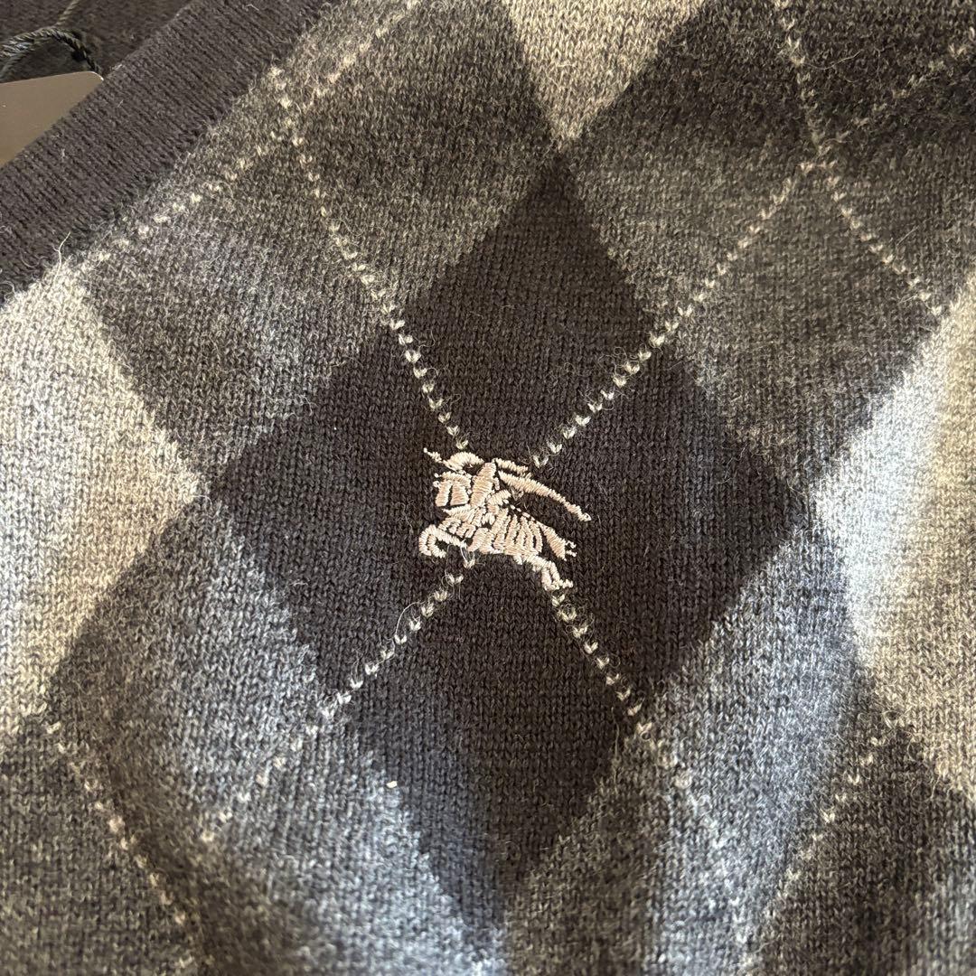 BURBERRY BLACK LABEL バーバリー アーガイル柄ニット 新品