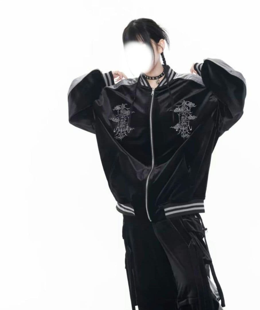 【レア】REFLEMレフレム　ドラゴン刺繍ベロアスカジャン　y2k地雷系