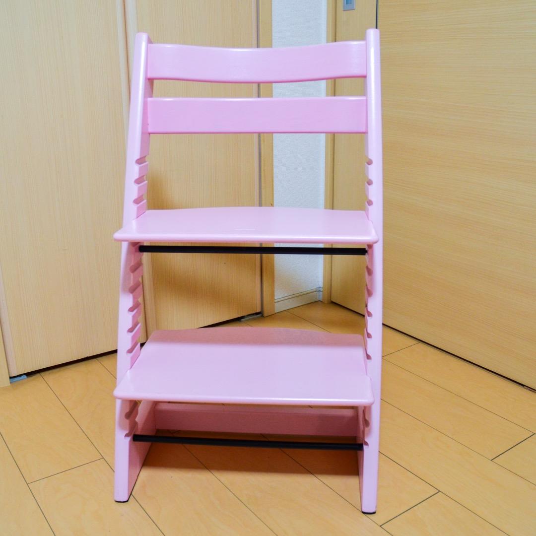 I♡【美品】Stokke ストッケ Tripp Trapp 人気色ピンク