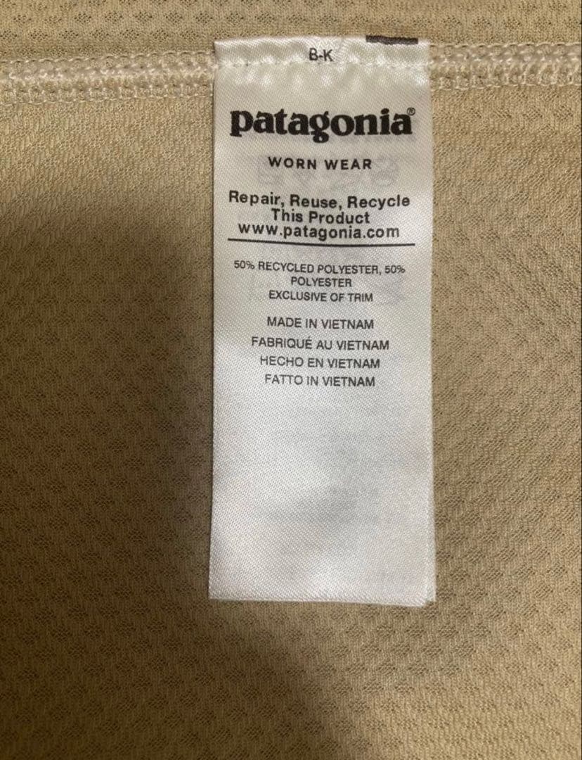 patagonia フリース ベスト S クリーム/ネイビー　レトロx