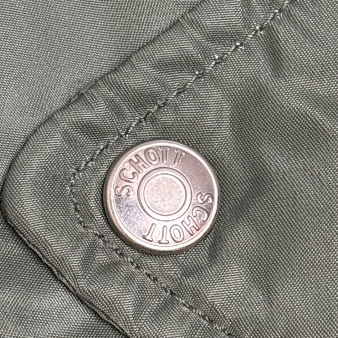 希少 Schott ナイロン ミリタリージャケット ダブルライダース N3B S