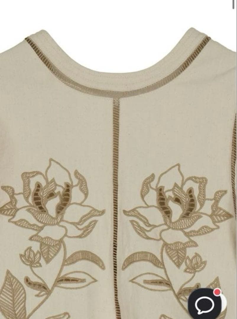 トップス amerivintage PUFF EMBROIDARY LACE BLOUSE
