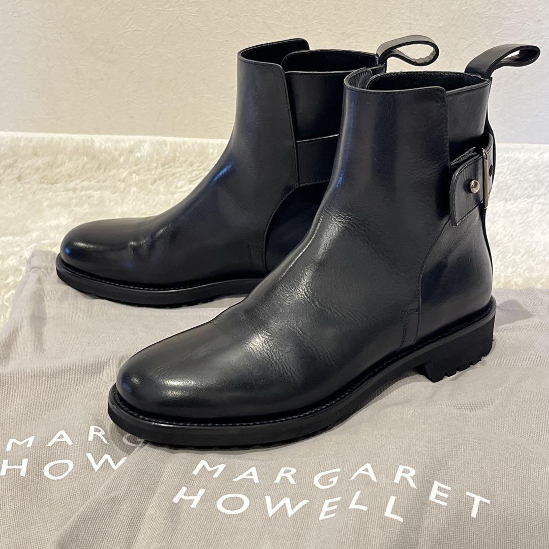 マーガレットハウエル　LEATHER STUD STRAP BOOT レザー