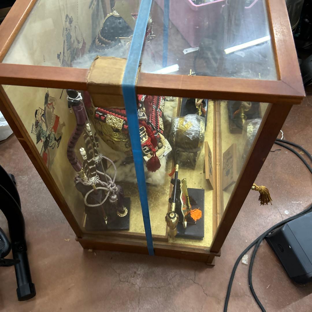 五月人形　大将飾り　亀甲　兜　刀　初陣　オルゴール付き