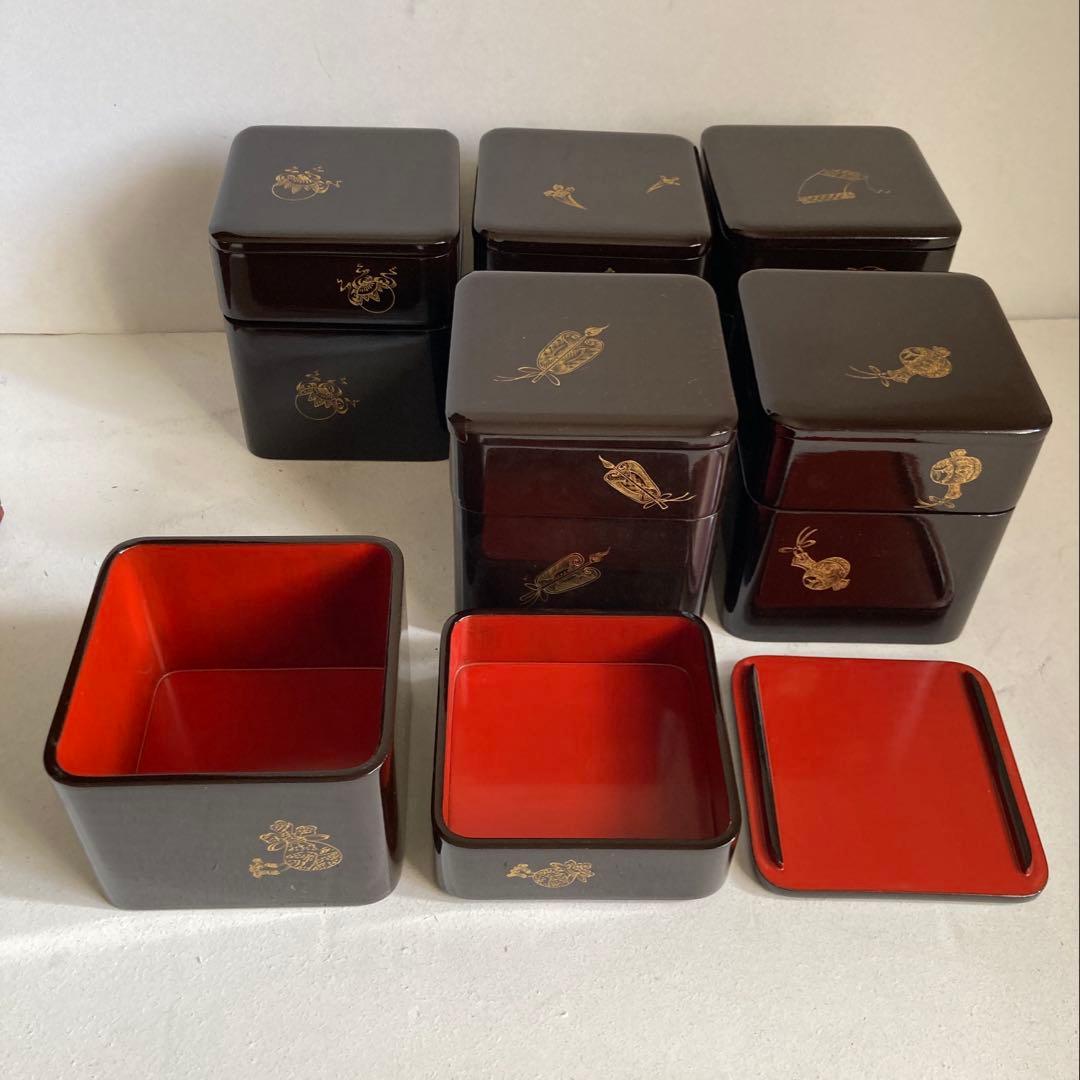 重箱 6個揃 塗り 江戸時代後期 天保 希少品