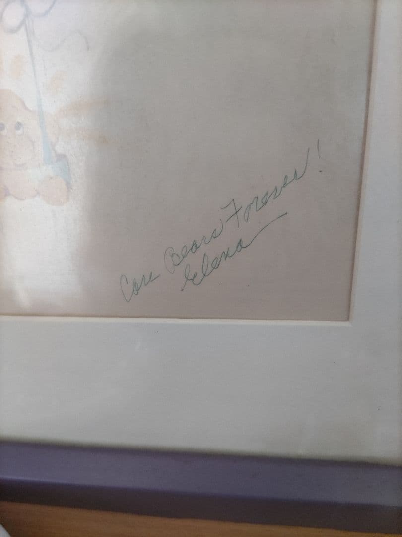 超貴重☆ケアベア☆ベッドタイム・ベビー☆elenaサイン付イラスト