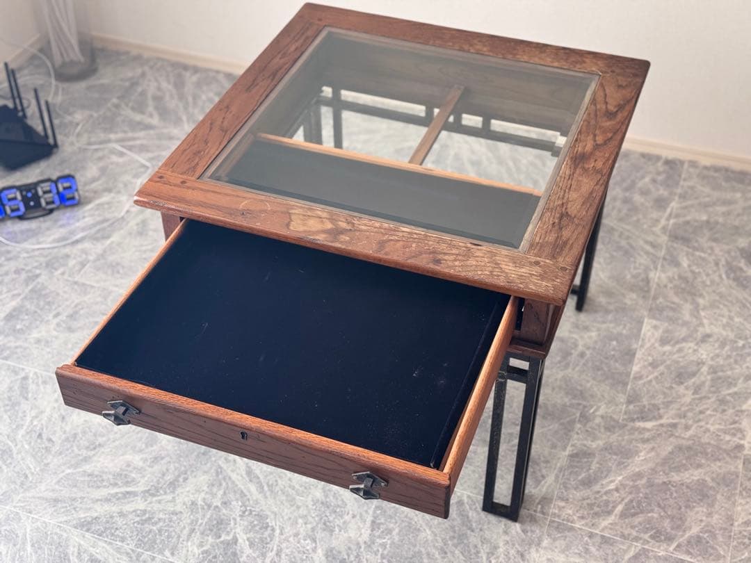 一点物 Lexington レキシントン ガラス天板 輸入家具 ヴィンテージ家具