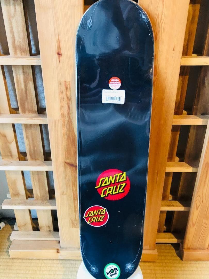 台湾製無地黒デッキテープ付き SANTACRUZ　サンタクルーズ8.0デッキ