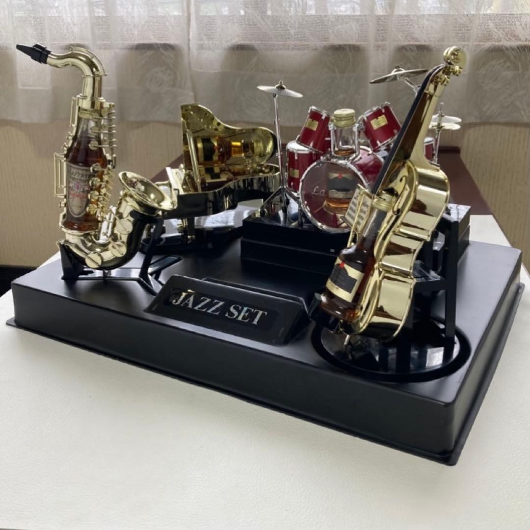ジャズセット ミニボトル バンド 楽器 音楽 置物 オブジェ ケース レトロ