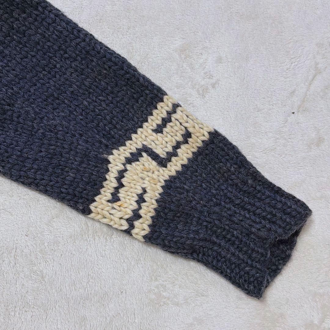 KANATA 鹿柄 カウチンセーター 希少なビッグサイズ XL/2XL ネイビー