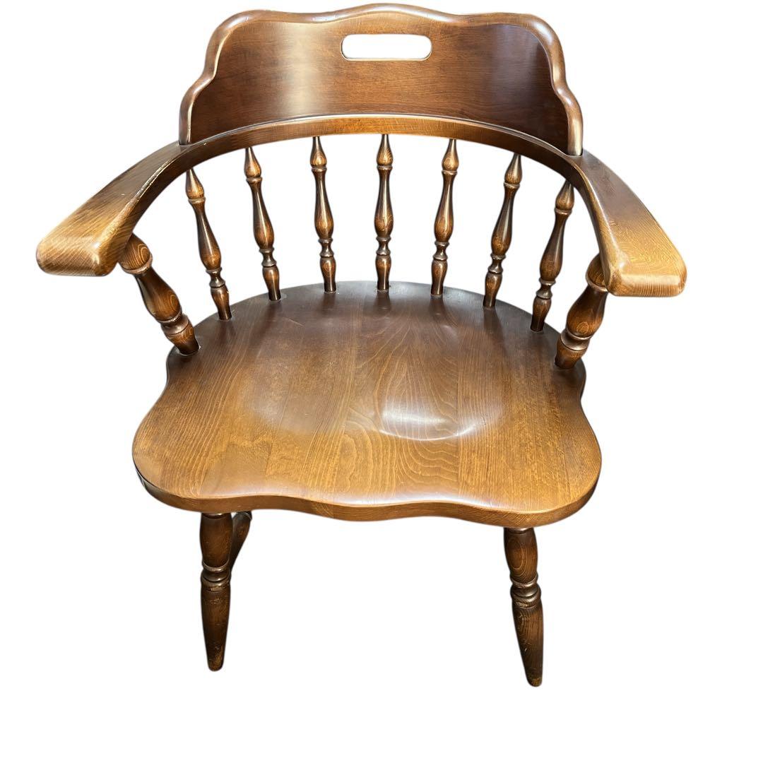 飛騨産業 ウィンザーアームチェア ダイニングチェア レトロ 椅子 キツツキマーク