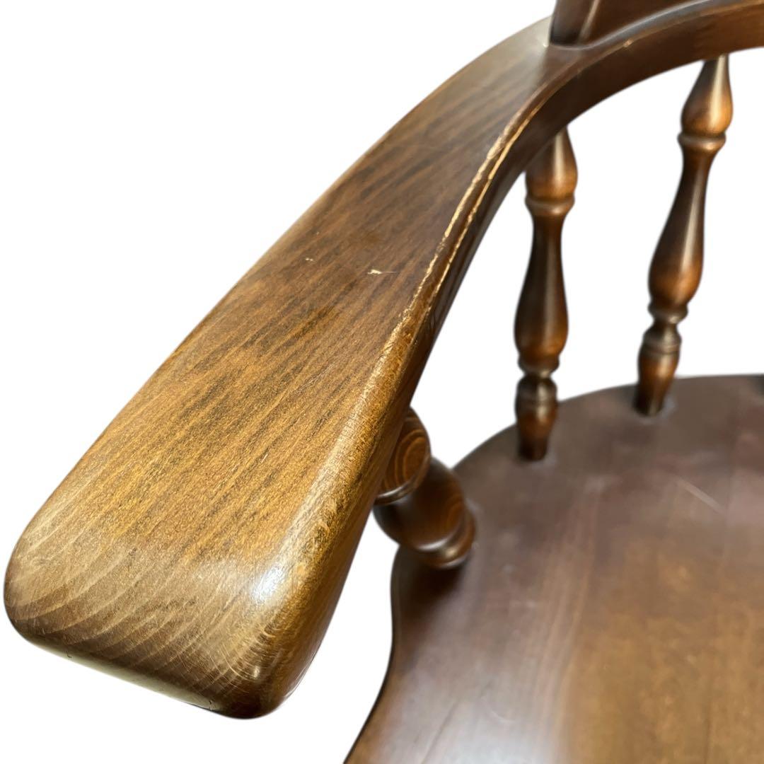 飛騨産業 ウィンザーアームチェア ダイニングチェア レトロ 椅子 キツツキマーク