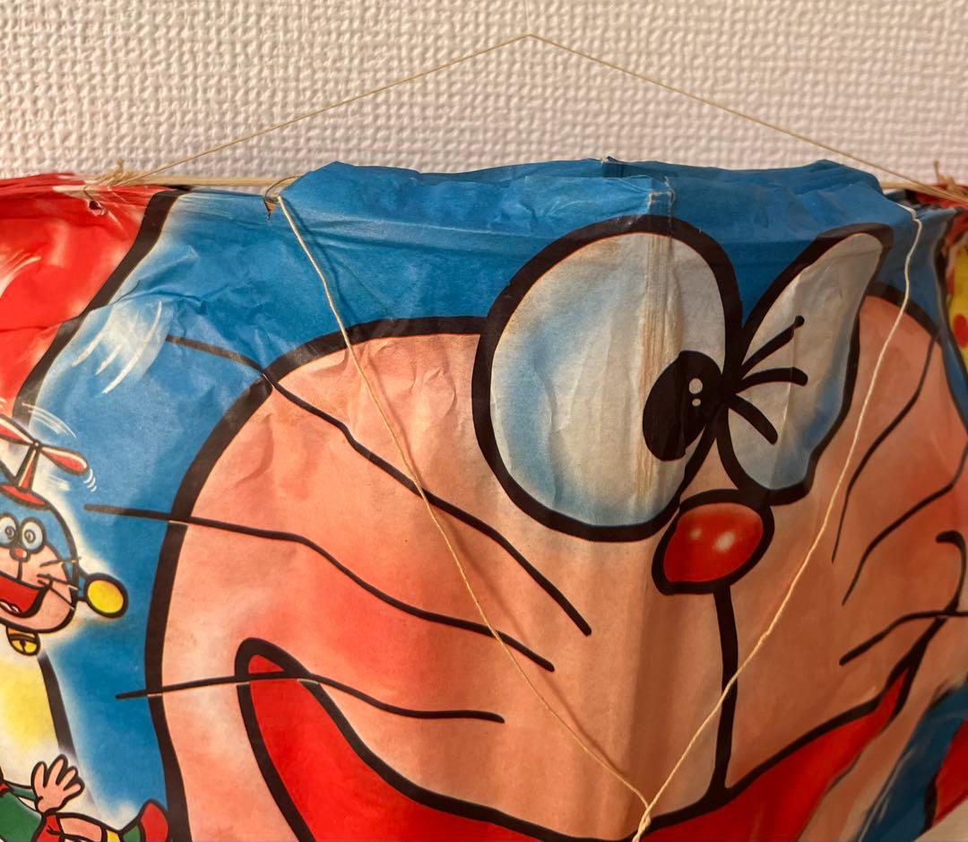【2月限定価格】【長期保管品】昭和レトロ　竹ひご製　ドラえもん凧　10枚セット