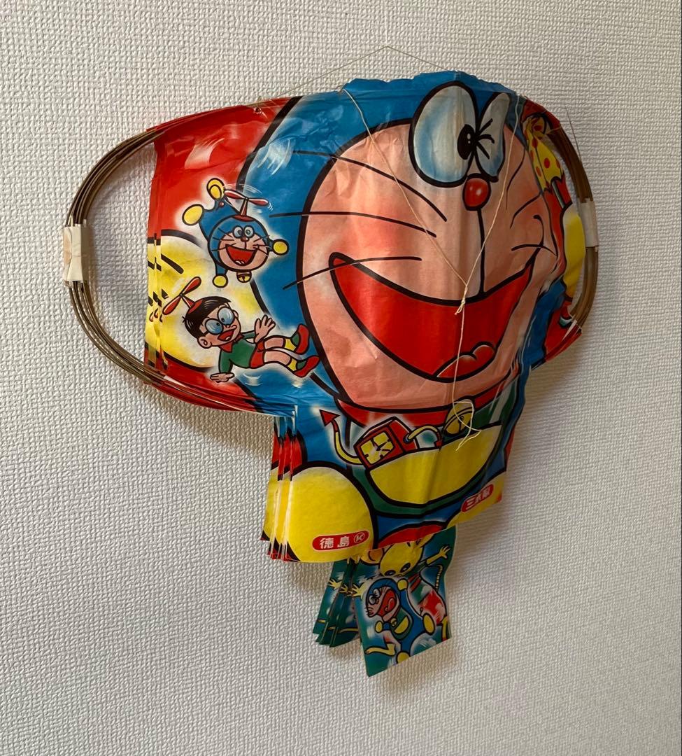 【2月限定価格】【長期保管品】昭和レトロ　竹ひご製　ドラえもん凧　10枚セット