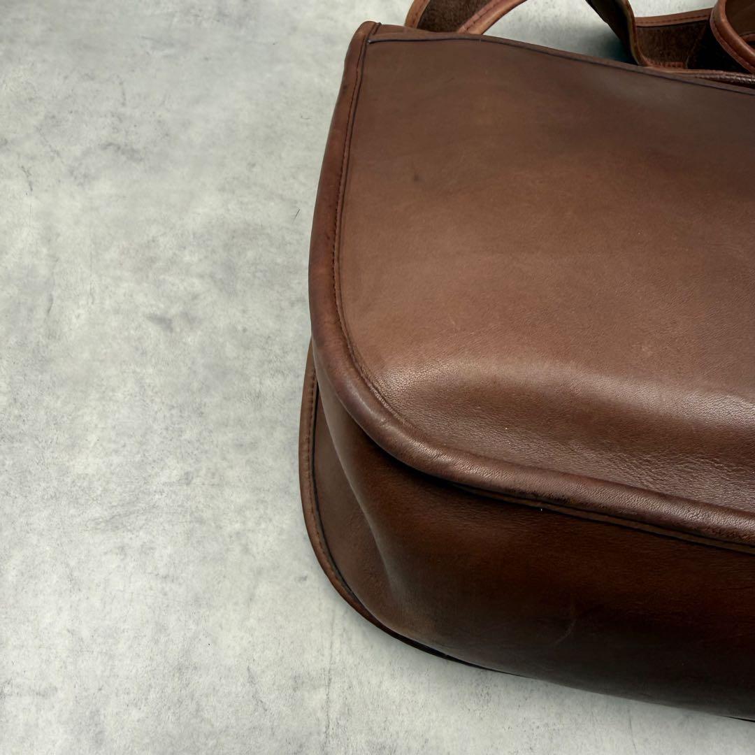 コーチ メトロポリタン ビジネスバッグ ブラウン レザー ターンロック