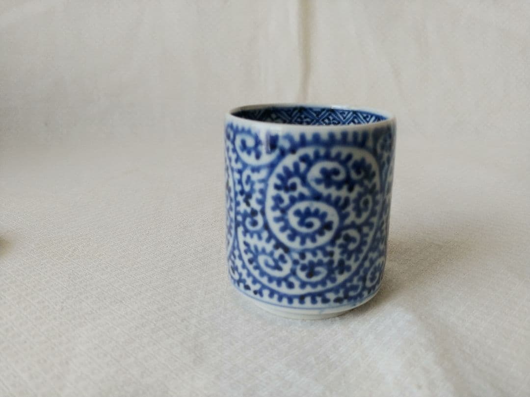 てっさい堂　猪口　古伊万里　染付　シルバー　セットA　(トレイ含まず)