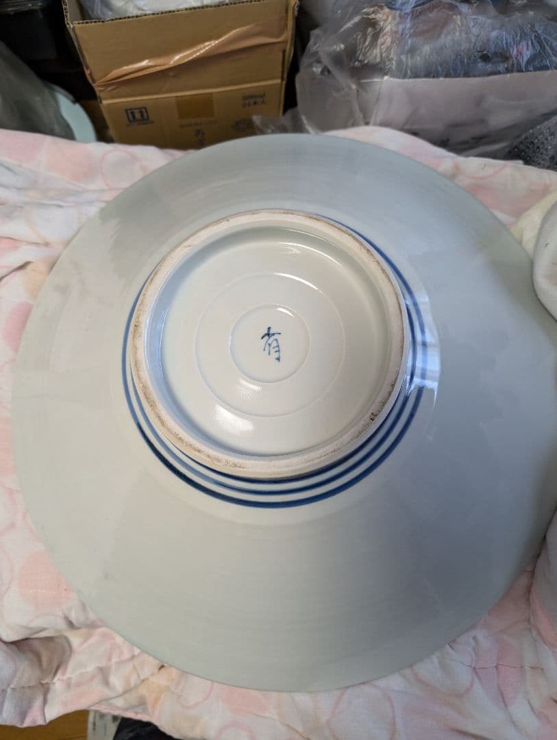 アンティーク染付大皿時代物
