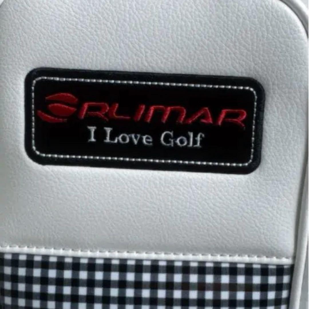 未使用 オリマー キャディバッグ 白 レディース キルティング チェック 訳あり