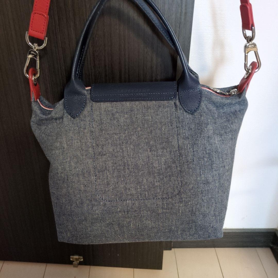 お値下げ☆LONGCHAMPプリアージュSオンザロードマリンデニム 2way