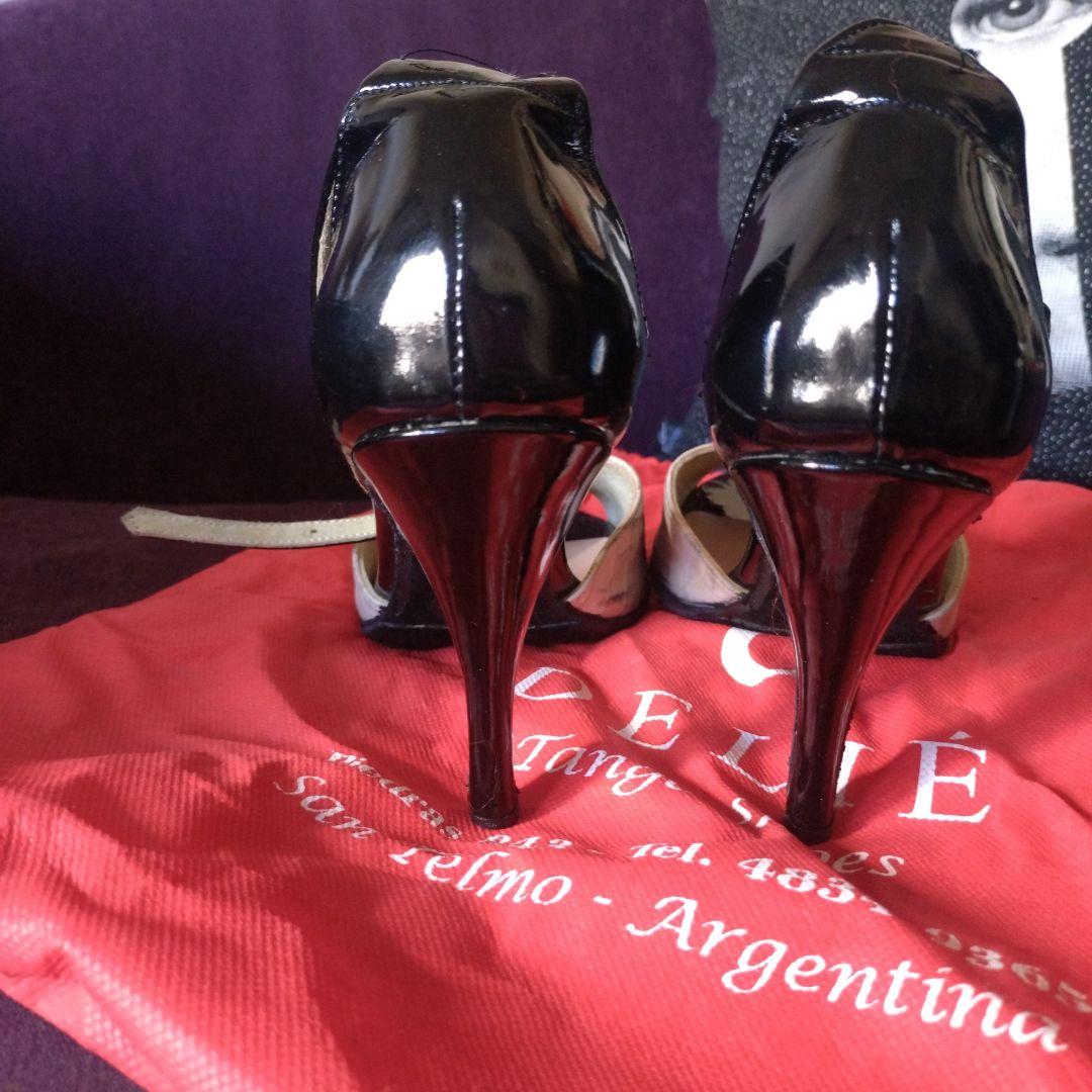 一度使用美品 Delie エナメル・クロコダイル風アルゼンチンタンゴ 社交ダンス