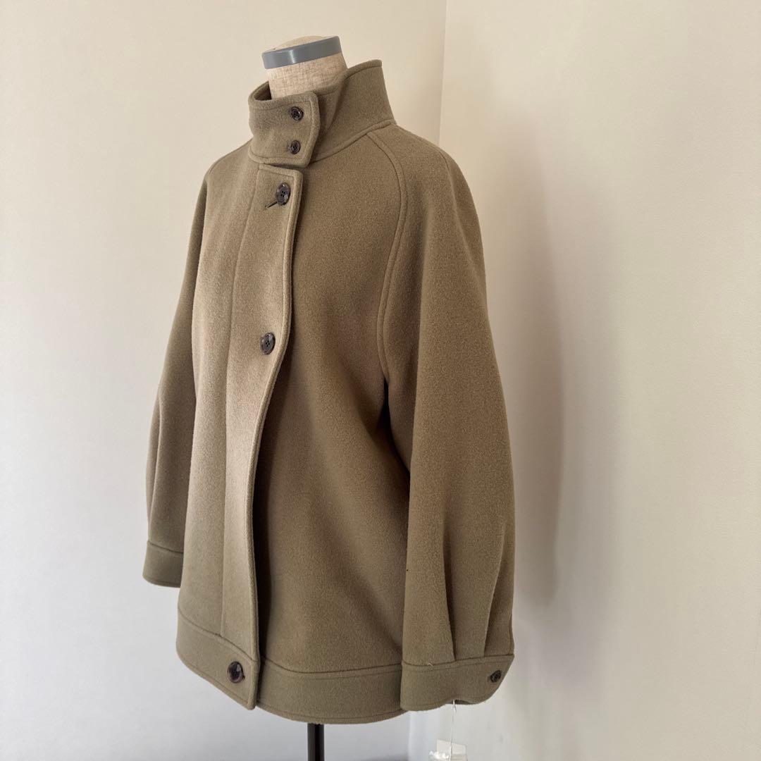 新品⭐︎simウールモッサジップジャケット オリーブカーキウール混合コート