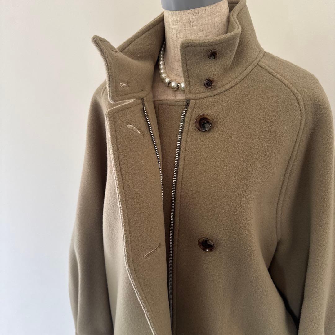 新品⭐︎simウールモッサジップジャケット オリーブカーキウール混合コート