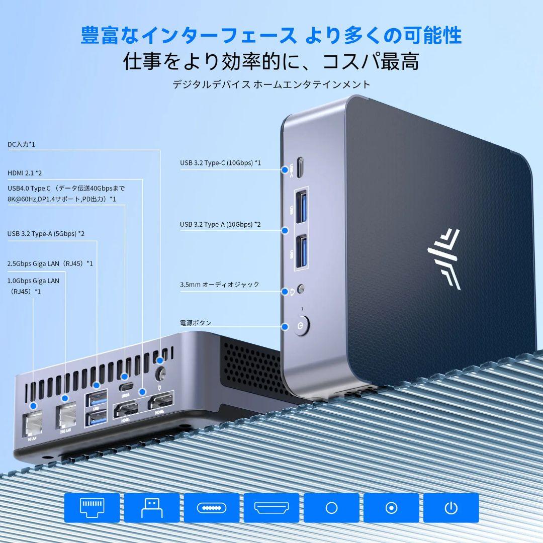 NiPoGi AM21 Ryzen 7 8745HS ベアボーン Win11