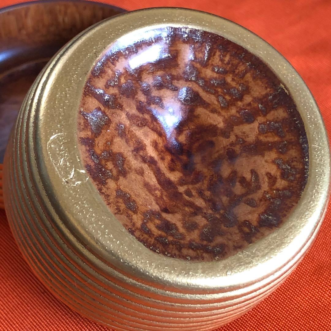 茶道具　茶入れ　棗　小崎清人作　外金　茶器　共箱付き　銘有