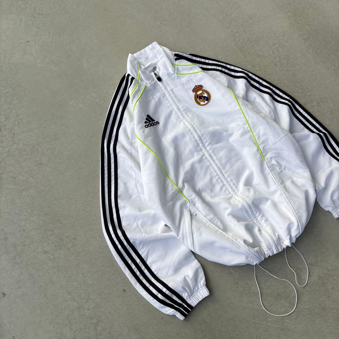 00s adidas レアルマドリード　ナイロンジャケット　Y2K アーカイブ