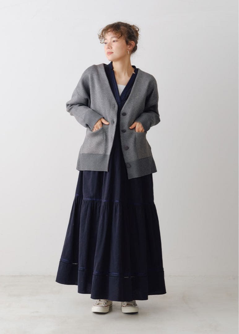 ほぼ未使用　ne Quittez pas ヌキテパ ラメ ニットカーディガン