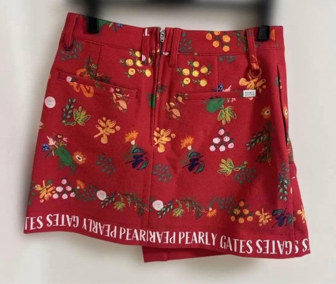 パーリーゲイツ　PEARLY GATES　ビオ花柄 ストレッチカルゼ スカート