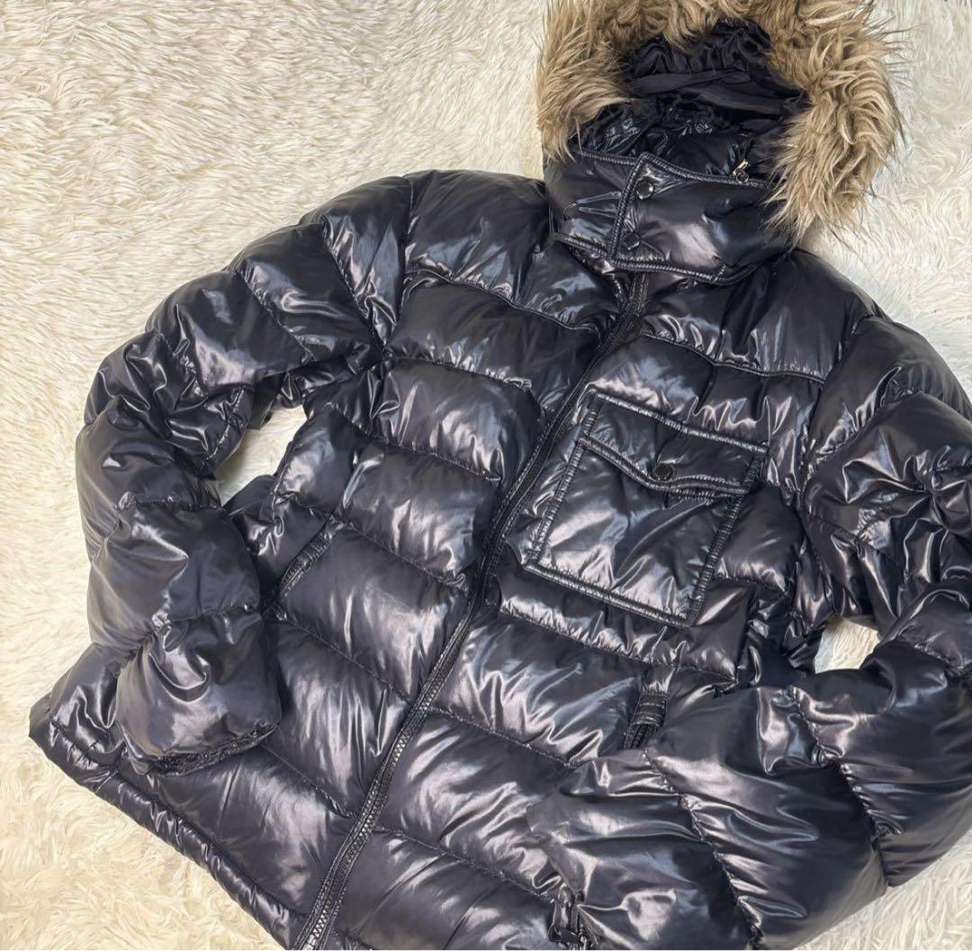 光沢ダウン y2k ファー付き 短丈 着画あり