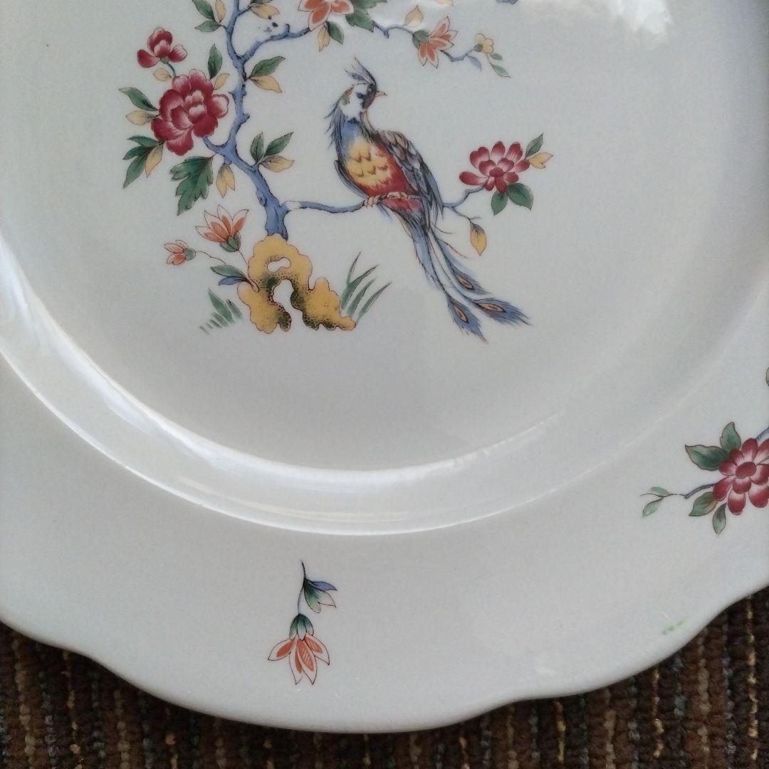 【美品】フランス？　シノワズリ　花鳥文様　ディナー皿　６枚セット