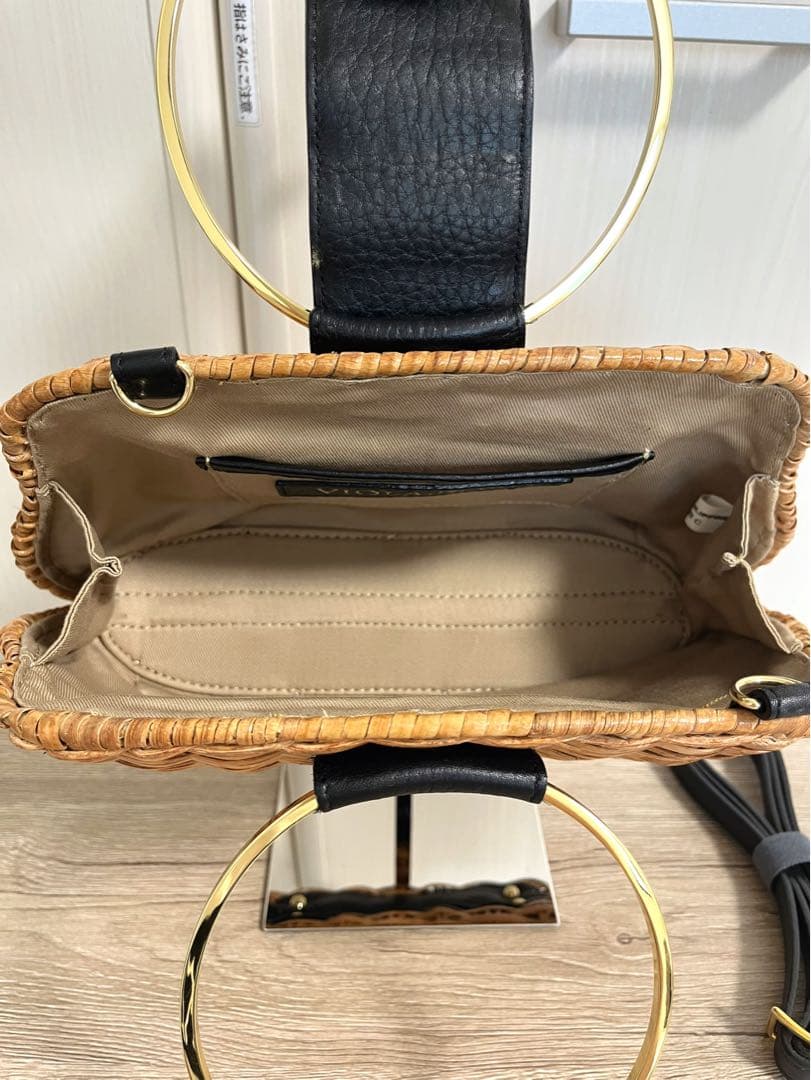 lei　定価￥25,300 スプリットラタン2WAYリングハンドルバッグ