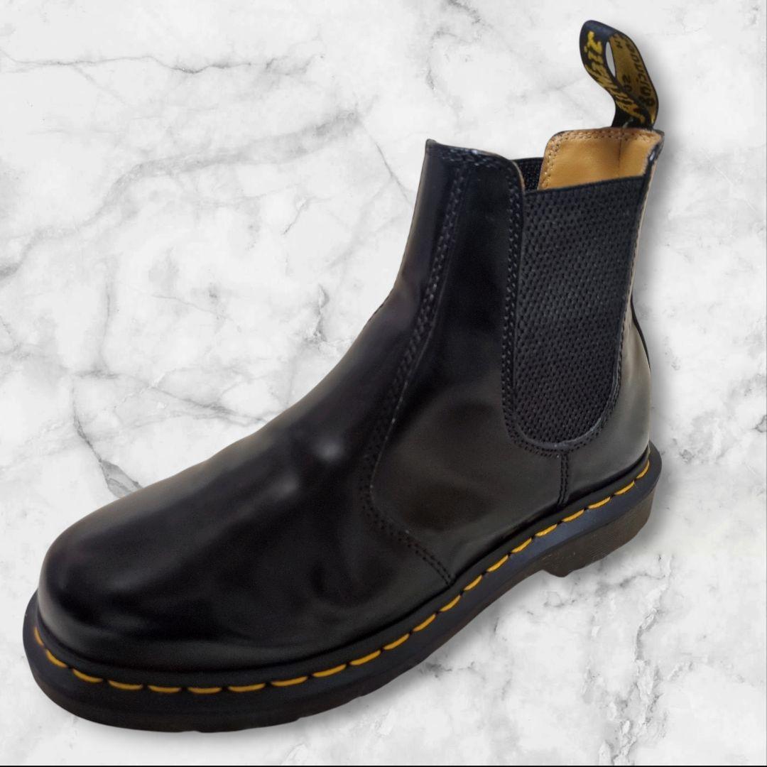 美品✨ドクターマーチン チェルシーブーツ 2976YS 黒 24 サイドゴア
