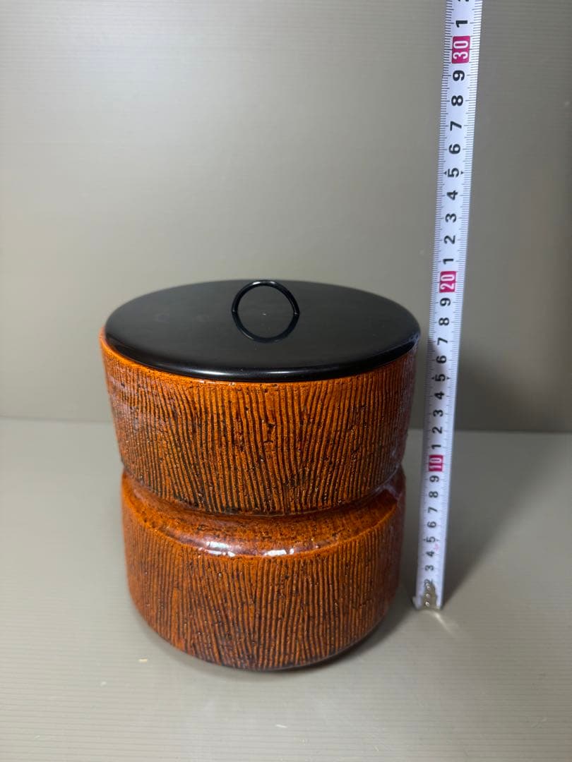 2168 大樋焼　中村定甫造　水指　共箱　茶道具