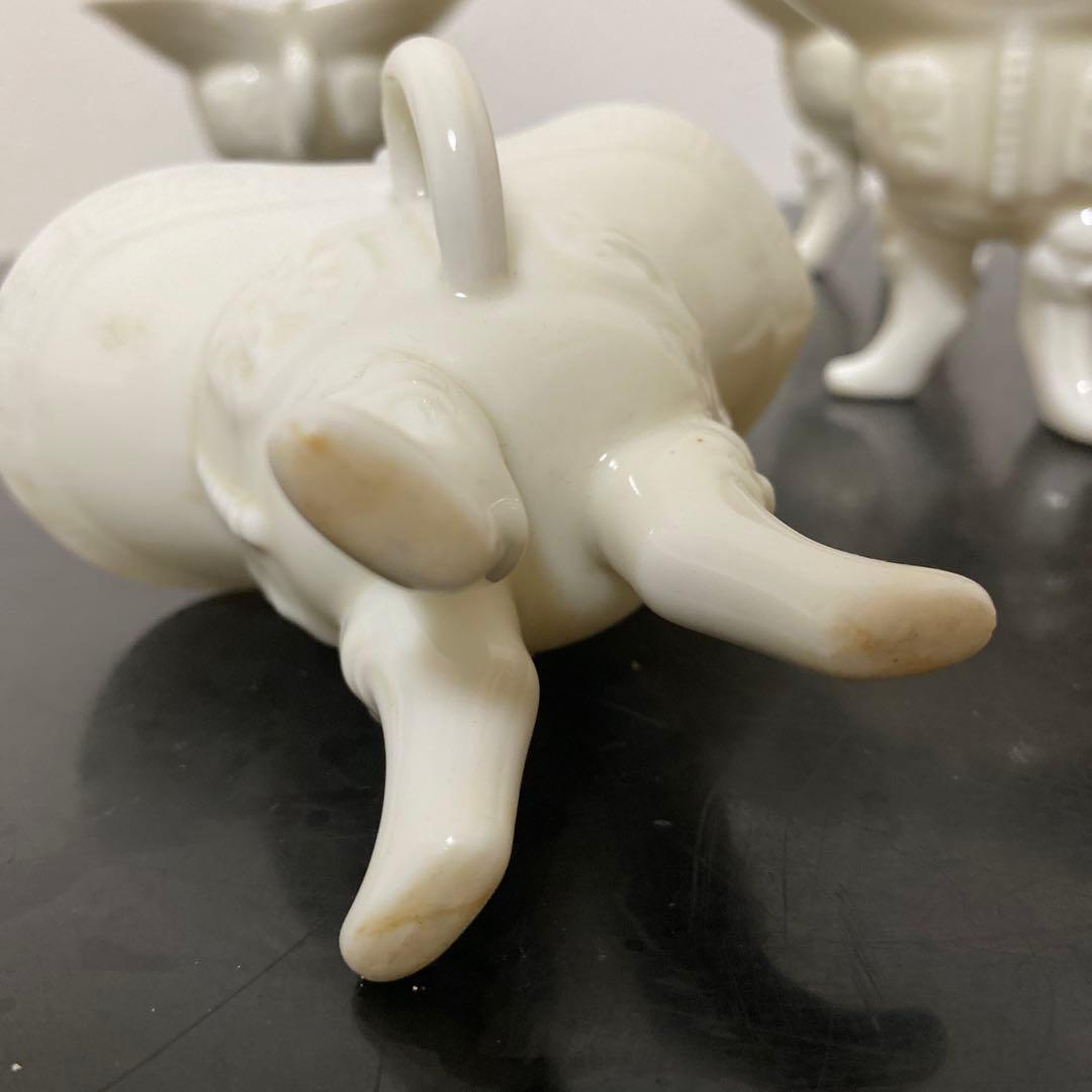 中国美術 徳化窯 白磁 三足爵