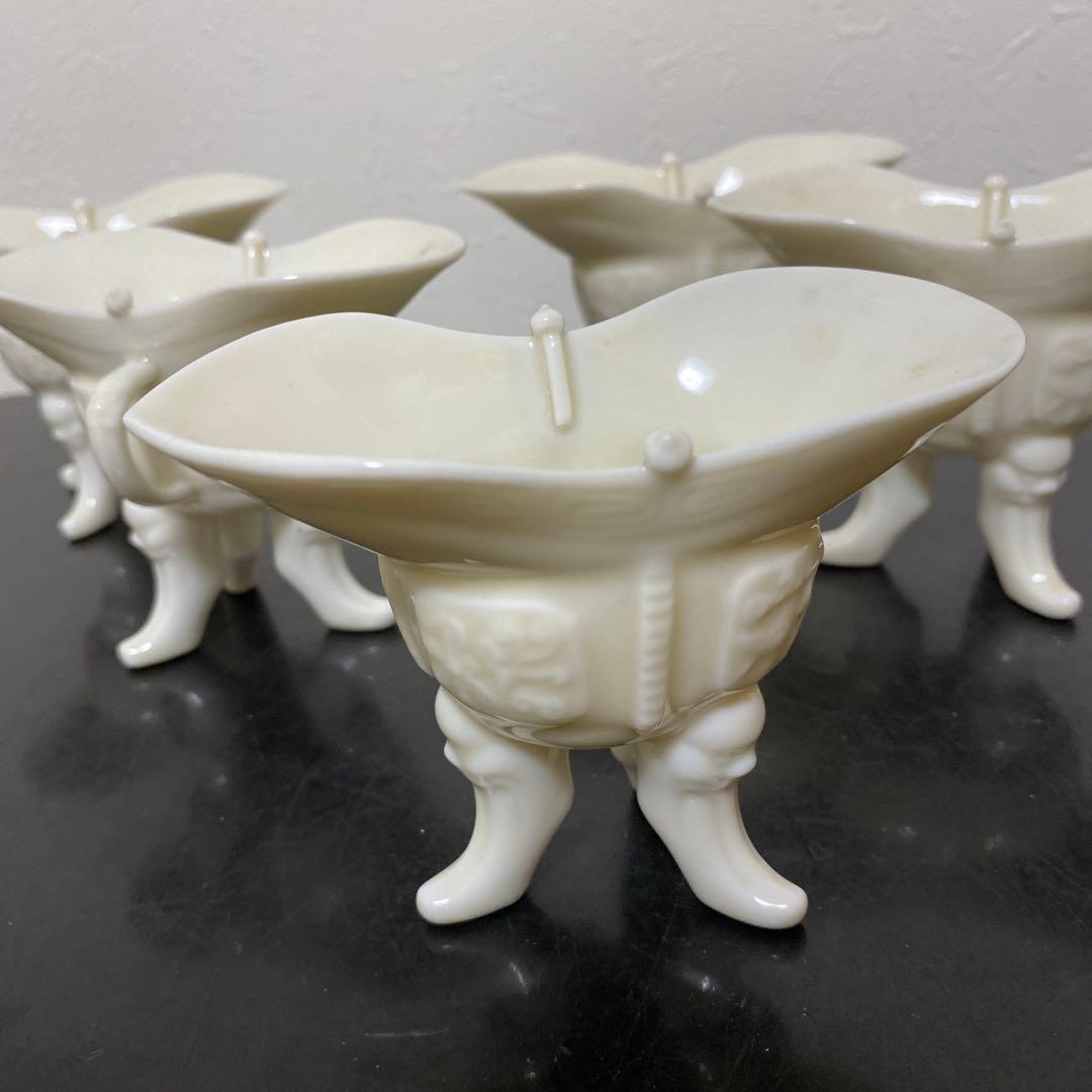 中国美術 徳化窯 白磁 三足爵