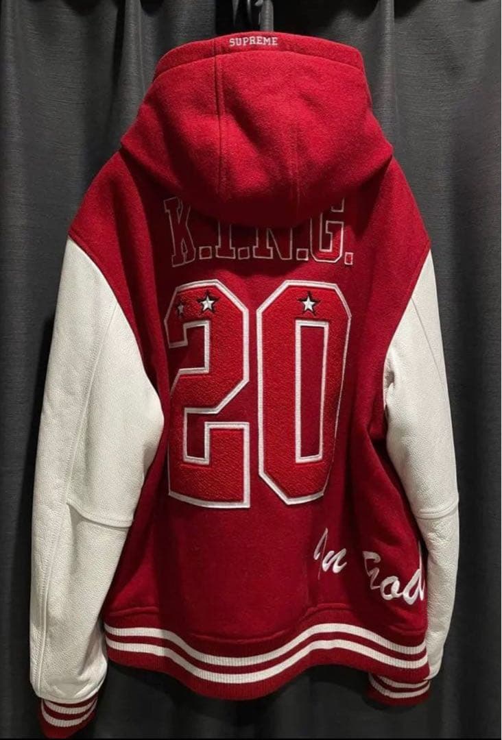 ジャケット・アウター Supreme King Hooded Varsity Jacket XL