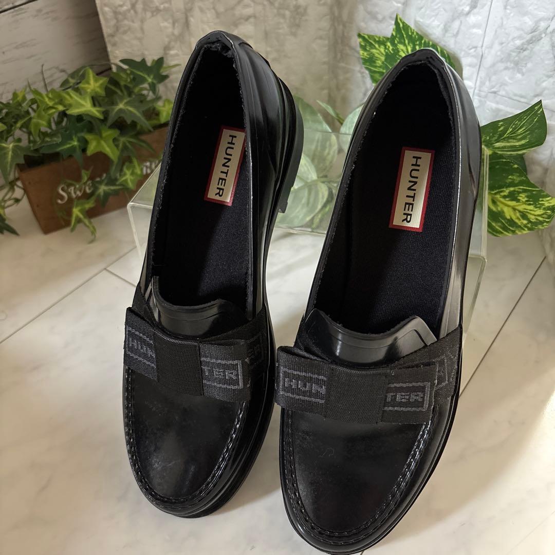 ⭐︎専用⭐︎HUNTER ハンター　リボンペニーローファーレインシューズ UK6