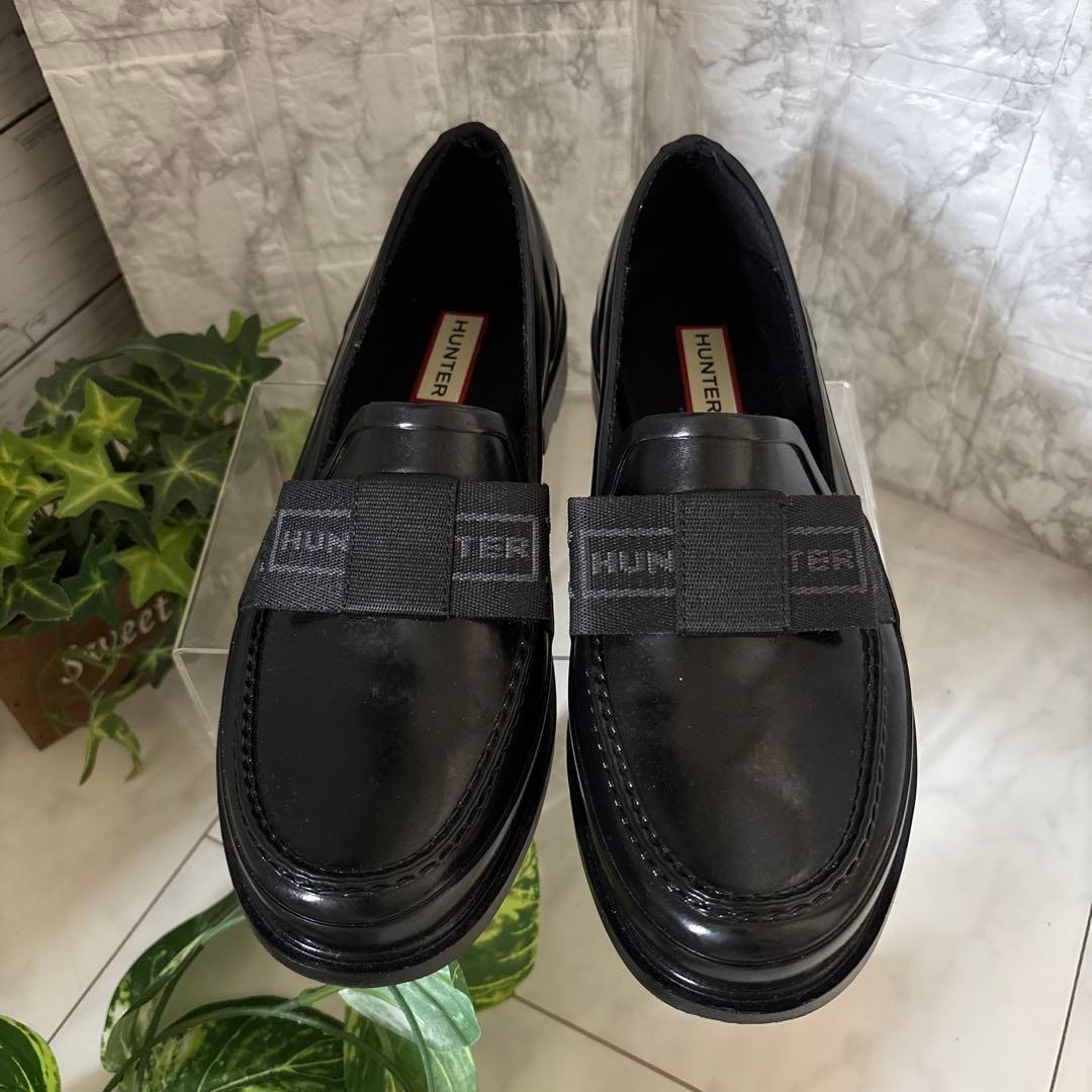 ⭐︎専用⭐︎HUNTER ハンター　リボンペニーローファーレインシューズ UK6