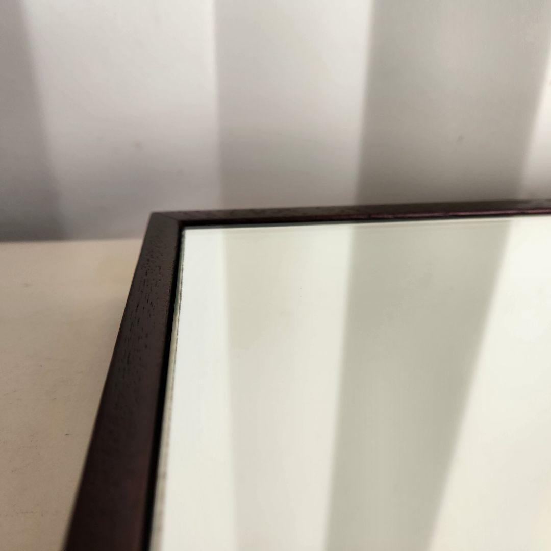 廃盤モデル　塩川光明堂 ウォールミラー HF-120 ダークブラウン 壁掛け鏡