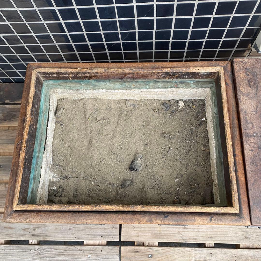 時代物 長火鉢 5杯 引き出し付き 古道具 昭和レトロ 古民家 インテリア