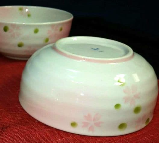 ♣オリジナルＷ・２種類♠一峰桜中皿♠嵐窯・渦巻青刷毛四角白ウェーブ平皿♦４セット